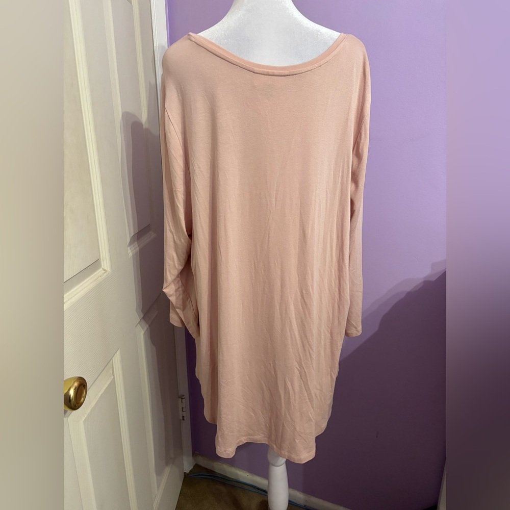 JM Collections Dusty Rose Long Sleeve Top - Picture 2 of 3